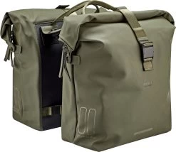 Basil SoHo Dubbele Fietstas MIK - Mosgroen - 41 Liter -Fiets Serie Winkel 1200x1040