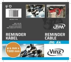 VINZ Motor/ Schijfremslot/ Reminderkabel – 150 Cm -Fiets Serie Winkel 1200x1045