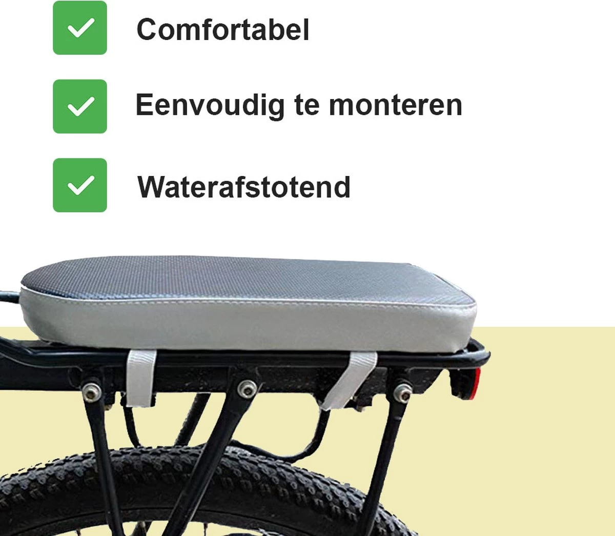 Lynnz® Bagagedrager Kussen - Fietskussen Achter - Bagagedragerkussen - Kussentje - Fiets Kussen 7 Lynnz® Bagagedrager Kussen - Fietskussen Achter - Bagagedragerkussen - Kussentje - Fiets Kussen - Afbeelding 7