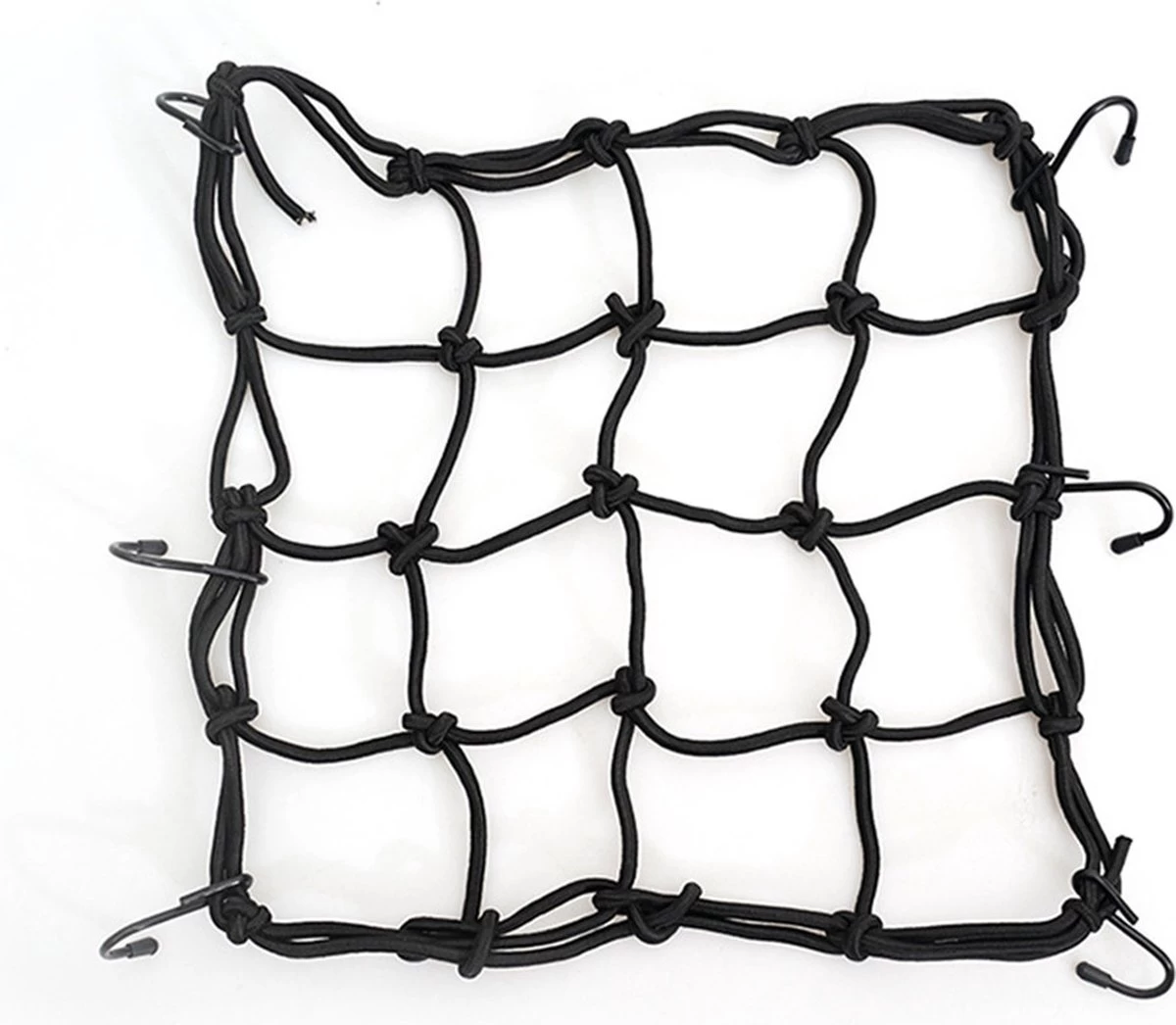 RAMBUX® - Snelbinders - Zwart - Bagagenet - 6 Haken - Bagagespin - Bagageriem - Motor Auto Fiets - Snelbinders Met Haak - 25x25cm Tot 55x55cm 1 RAMBUX® - Snelbinders - Zwart - Bagagenet - 6 Haken - Bagagespin - Bagageriem - Motor Auto Fiets - Snelbinders Met Haak - 25x25cm Tot 55x55cm