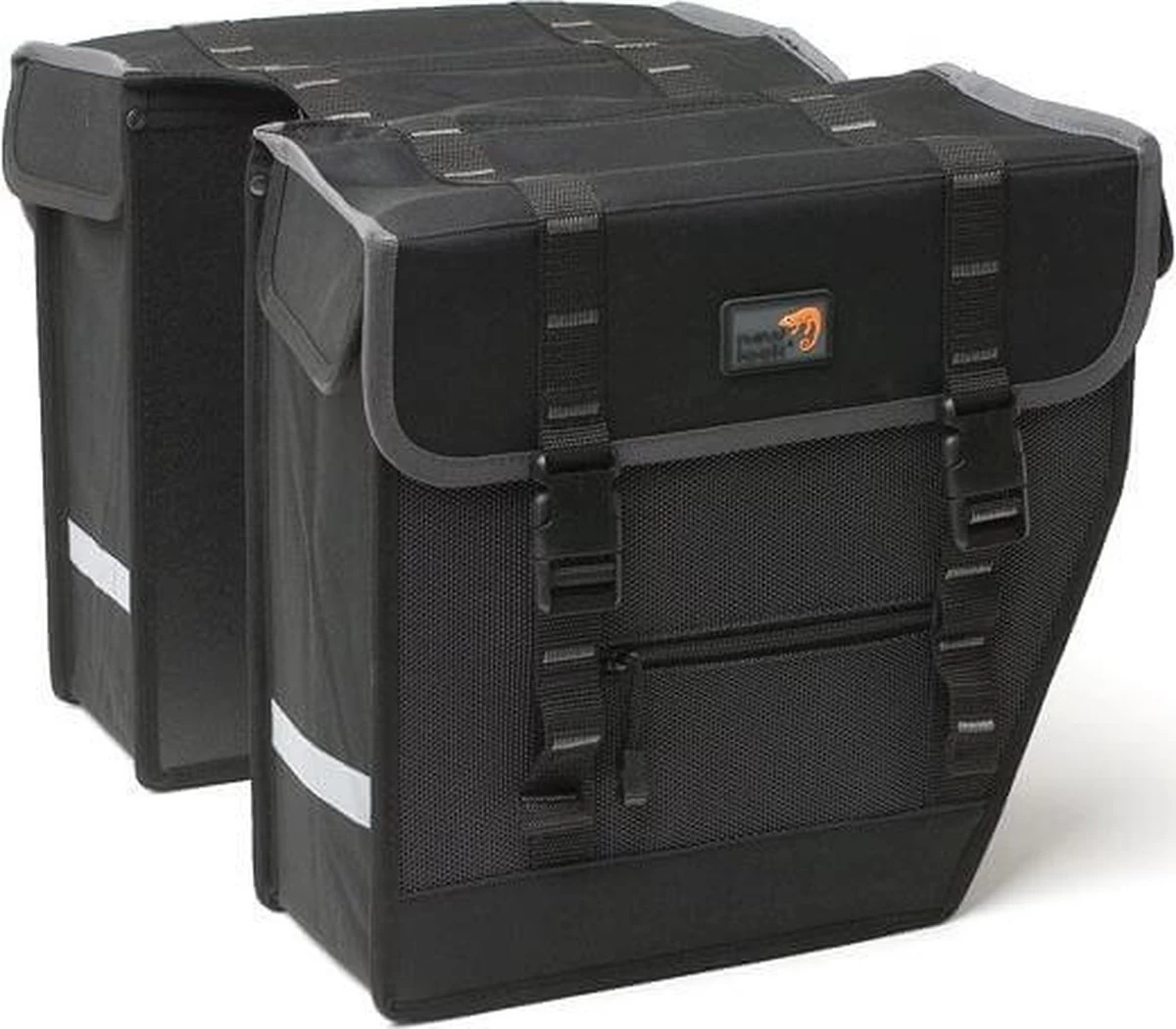 New Looxs Basic Superior Maxi Dubbele Fietstas - 42 Liter - Zwart 4 New Looxs Basic Superior Maxi Dubbele Fietstas - 42 Liter - Zwart - Afbeelding 4