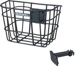 Basil Bremen Alu Fietsmand FM - Voorop - Inclusief Bevestigingssysteem - Zwart