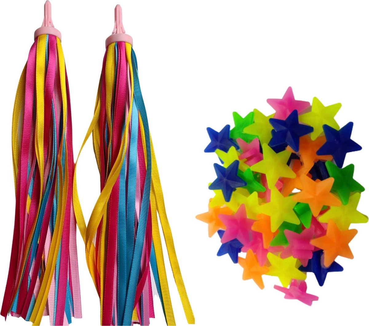 Entergoods® Fietsversiering Kinderfiets- Stuurslingers En Spaakkralen - Combi/Set - Fietsversiering Kinderen - Vrolijke Streamers Stuur + Spaakkralen Ster 2 Entergoods® Fietsversiering Kinderfiets- Stuurslingers En Spaakkralen - Combi/Set - Fietsversiering Kinderen - Vrolijke Streamers Stuur + Spaakkralen Ster - Afbeelding 2