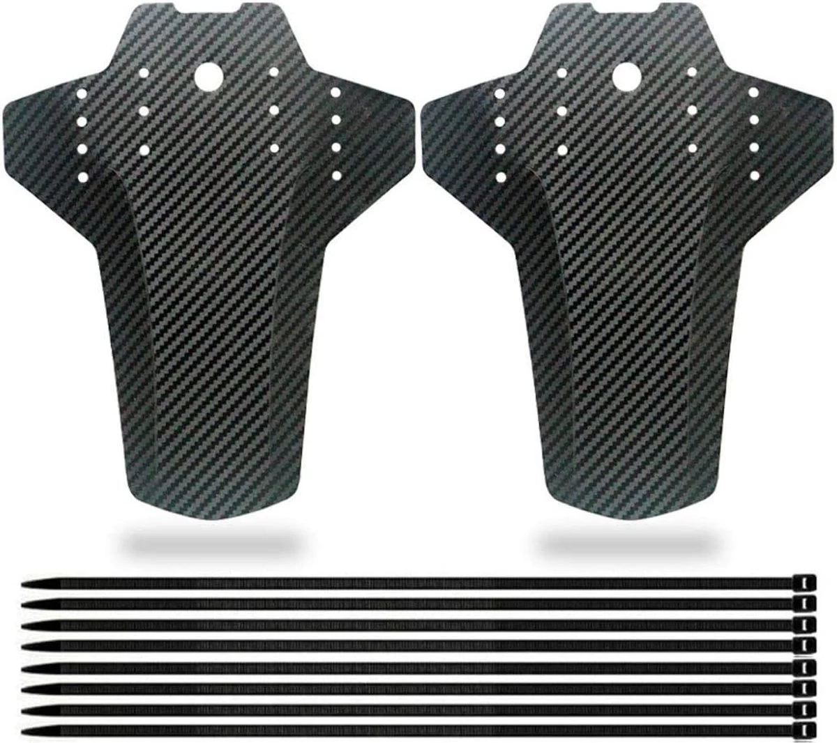 Set Van 2 - Universeel Spatborden - Inclusief Bevestiging Materiaal - Tie Wraps - Mountainbike Spatbord -Verstelbare Voor + Achter MTB Spatbord Set - Compatibel Met 20 "/24"/26 "/27.5"/29" Fiets - MBT Spatborden - 3D Carbon Patroon - Zwart 1 Set Van 2 - Universeel Spatborden - Inclusief Bevestiging Materiaal - Tie Wraps - Mountainbike Spatbord -Verstelbare Voor + Achter MTB Spatbord Set - Compatibel Met 20 "/24"/26 "/27.5"/29" Fiets - MBT Spatborden - 3D Carbon Patroon - Zwart