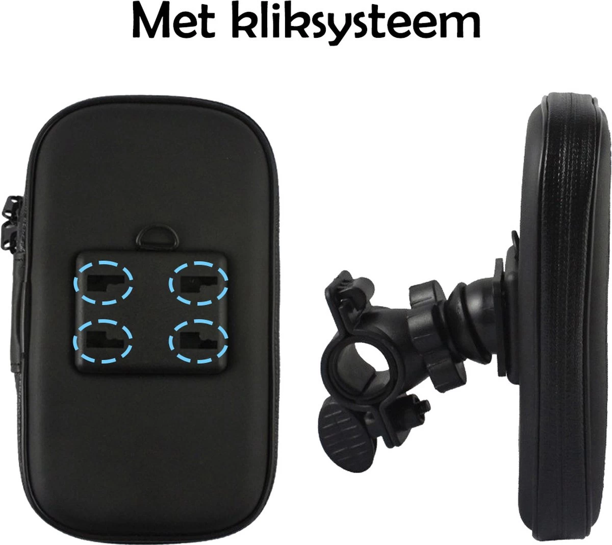 Telefoonhouder Fiets Waterdicht - Telefoonhouder Scooter En Kinderwagen - Fiets Telefoonhouder Universeel Met Kliksysteem - Large 5 Telefoonhouder Fiets Waterdicht - Telefoonhouder Scooter En Kinderwagen - Fiets Telefoonhouder Universeel Met Kliksysteem - Large - Afbeelding 5