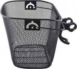 Metalen Stuur Fietsmand Inclusief Bevestigingssysteem - Afneembaar - Voor Op De Fiets - 33 X 25 X 23 Cm - Zwart