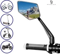 Beyond Gold - Fietsspiegel - Links - Reflectie Strip - E Step - Elektrische Fiets - Mountain Bike - Incl Grote Kijkhoek - Achteruitkijkspiegel - 360º Verstelbaar - Multifunctioneel - Incl Inbussleutel - Fiets Spiegel -Fiets Serie Winkel 1200x1080 7