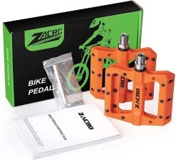 Zacro Fietspedalen - Nylon Antislip Mountainbike Pedalen - Platformpedalen - 9/16 - 2 Lagers - Antislip Waterdicht Anti Stof - Oranje -Fiets Serie Winkel 1200x1086 7