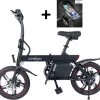 Merkloos Windgoo B20 PRO - E Bike - Elektrische Fiets - 16 Inch - 250W - 7.8Ah Batterij - Max. 25km/u - Zwart - Incl. GSM Houder