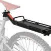 Merkloos Universele Fiets Bagagedrager - Voor Achterop Zadelpen Mountainbike/MTB/Racefiets - Achter Bagage Drager Rek - Met Quick Release Fietsframe Bevestiging - Bagagerek - Lichtgewicht Aluminium - Zwart