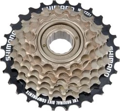 Shimano Cassette Freewheel Mf-tz21 7s 14-28t Staal Zilver