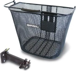 Basil Bremen BE - Fietsmand - Inclusief Systeem - Voorop - Zwart -Fiets Serie Winkel 1200x1115