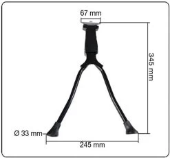 Benson Dubbele Fietsstandaard Bipod Kickstandaard Aluminium Roestvrij Zeer Stabiel Voor Bijvoorbeeld Een Mamafiets -Fiets Serie Winkel 1200x1117 5