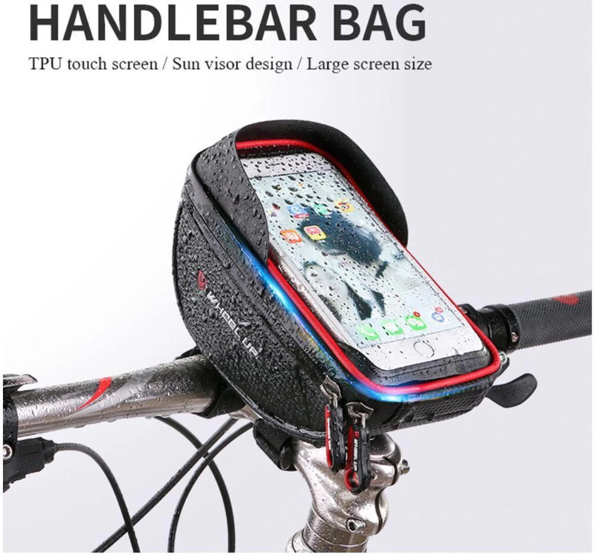 Merkloos Telefoonhouder Fiets - Universeel - Waterdicht - Opbergruimte - Tot 6 Inch 2 Merkloos Telefoonhouder Fiets - Universeel - Waterdicht - Opbergruimte - Tot 6 Inch - Afbeelding 2