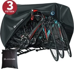 Fietshoes Waterdicht - Voor 2 Fietsen Of 3 Fietsen - Fietshoes 3XL - Extreem Sterk & Dik - PU Coating - Dichtgelaste Stiksels