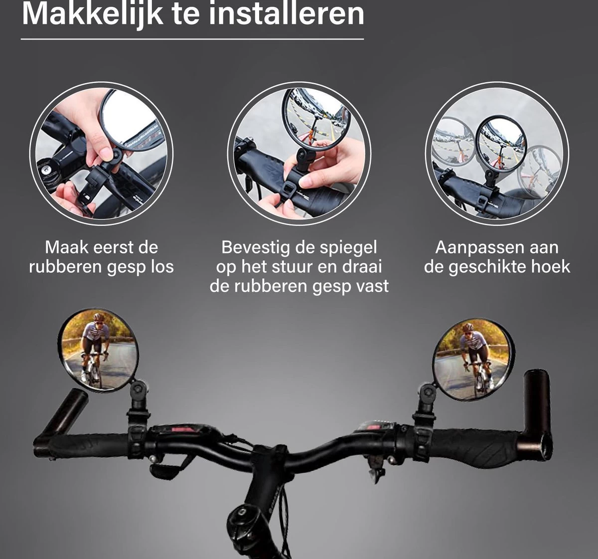 Fietsspiegel E Bike Achteruitkijkspiegel Mountainbike Accesoires - Wielrennen Motor Vespa Elektrische Fiets - Bartief® 2 Fietsspiegel E Bike Achteruitkijkspiegel Mountainbike Accesoires - Wielrennen Motor Vespa Elektrische Fiets - Bartief® - Afbeelding 2