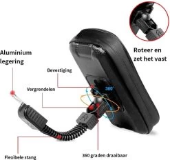 Telefoonhouder Voor Motor Fietsen En Scooters - Universele Houder Voor Mobiele Telefoons, Anti-shake En Stabiele Houder Klem Met 360 ° Rotatie Voor IPhone Samsung SmartPhone GPS Van 3,5 Tot 6.7 Inch -Fiets Serie Winkel 1200x1126 7