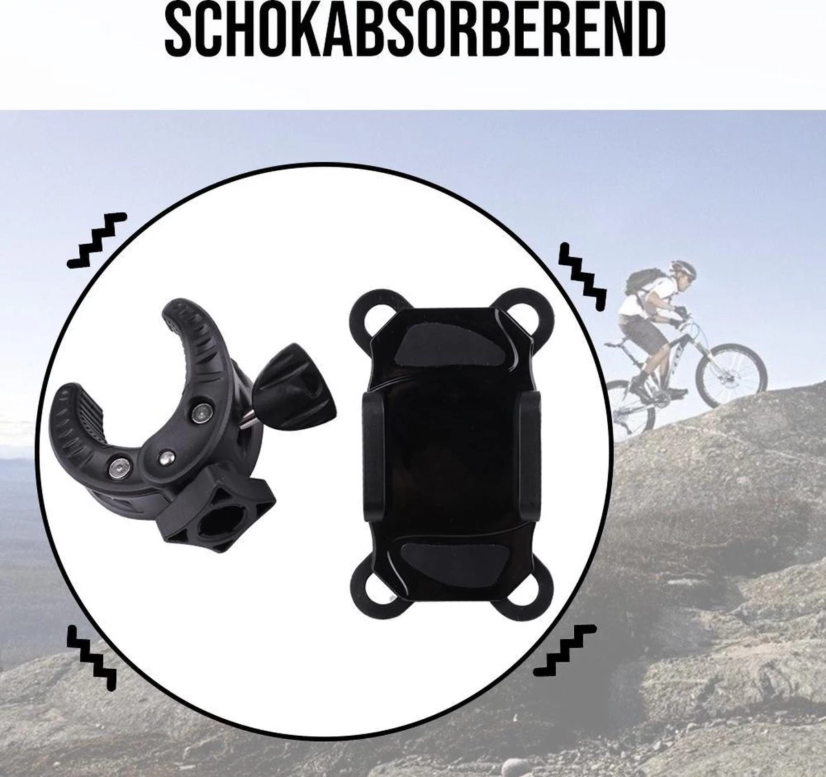 LHP Telefoonhouder Fiets/Motor/Scooter - Universeel - 360 Graden Draaibaar 4 LHP Telefoonhouder Fiets/Motor/Scooter - Universeel - 360 Graden Draaibaar - Afbeelding 4