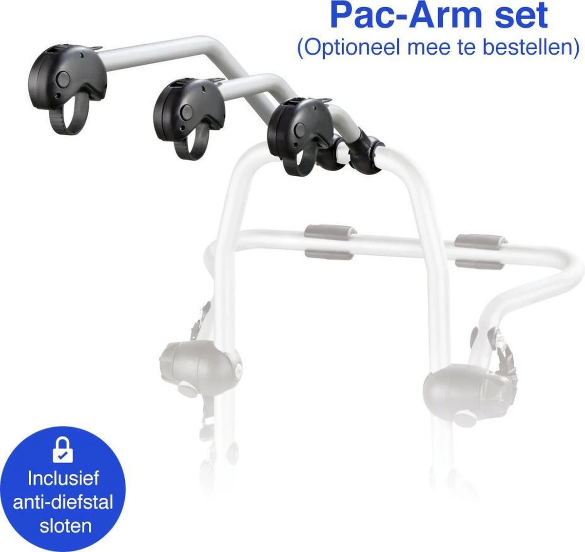 Fietsdrager Pyro, Fietsenrek Achterklep - 3 Fietsen (draagkracht 45kg TUV) - Zonder Trekhaak - Elektrische Fiets 5 Fietsdrager Pyro, Fietsenrek Achterklep - 3 Fietsen (draagkracht 45kg TUV) - Zonder Trekhaak - Elektrische Fiets - Afbeelding 5