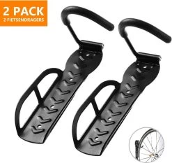 Merkloos Fiets Ophangsysteem 2x | Fietshaak | Muurbeugel | Ophangbeugel | Fietsbeugel | Fietsenrek