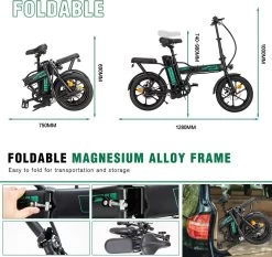 Hitway BK5 Elektrische Fiets | Opvouwbare E-bike | 16 Inch | Hitway BK5 250W Motor | Zwart -Fiets Serie Winkel 1200x1133 5