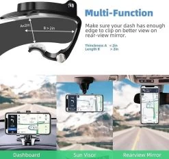 Merkloos Multifunctionele Autohouder Voor Dashboard, Met Verstelbare Veerclip, 360 Graden Draaibaar, Draagbaar, Voor Auto En Smartphones Van 4 Tot 7 Inch (zwart) 11 Merkloos Multifunctionele Autohouder Voor Dashboard, Met Verstelbare Veerclip, 360 Graden Draaibaar, Draagbaar, Voor Auto En Smartphones Van 4 Tot 7 Inch (zwart) -Fiets Serie Winkel 1200x1134 16