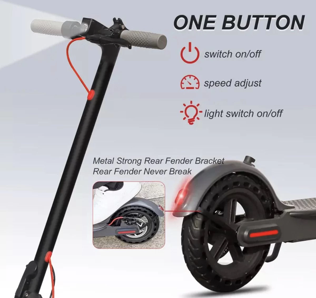 Comfort Inz - Long Range E Scooter - Elektrische Opvouwbare Step - 10.5Ah 350W - IOS Android Max. 31km/h 2 Comfort Inz - Long Range E Scooter - Elektrische Opvouwbare Step - 10.5Ah 350W - IOS Android Max. 31km/h - Afbeelding 2