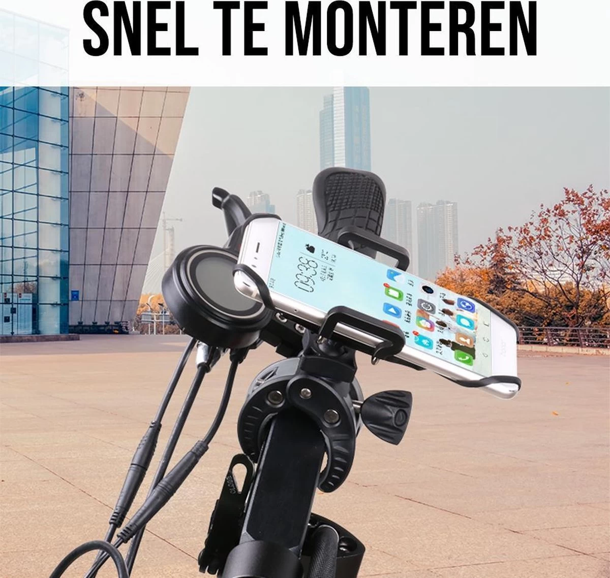 LHP Telefoonhouder Fiets/Motor/Scooter - Universeel - 360 Graden Draaibaar 10 LHP Telefoonhouder Fiets/Motor/Scooter - Universeel - 360 Graden Draaibaar - Afbeelding 10