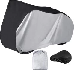 Fiets Beschermhoes - 210D + Zadelhoes + Opbergtas - Voor 2 - 3 Fietsen - Alle Weersinvloeden - 110 X 80 X 200 Cm (B*H*L)