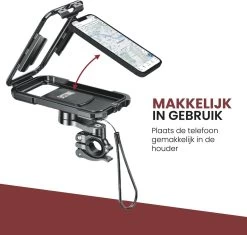 DistinQ Telefoonhouder Fiets Waterdicht (4.5 Tot 5.8 Inch) - 360 Graden Draaibaar - Fiets, Scooter & Motor - GSM Houder Fiets - Waterdicht IP67 - Zwart -Fiets Serie Winkel 1200x1143 12