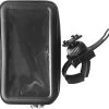 Merkloos Telefoonhouder Fiets Universeel Waterproof - Smartphonehouder O.a Iphone/Samsung - Stuurklem - Tot 7.5 Inch - Zwart Hoesje Met Doorzichtig Folie