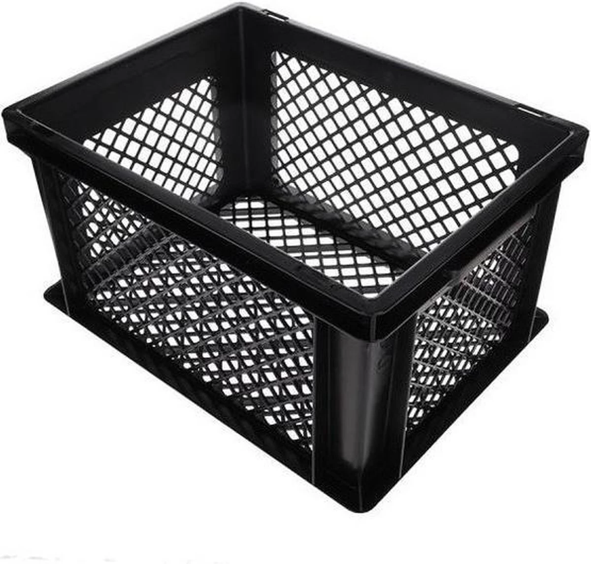 Lastpak Fietskrat Kunststof Zwart - L40 X B30 X H22 Cm 1 Lastpak Fietskrat Kunststof Zwart - L40 X B30 X H22 Cm