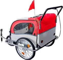 Fietskar Kind - Fietsaanhanger - Met Schokbreker - Rood -Fiets Serie Winkel 1200x1148