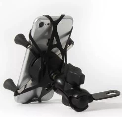 Merkloos Motorfiets Telefoonhouder - Scooter Telefoonhouder - Mobiele Telefoon Houder Met USB Oplader Voor Op De Motor - Voor Op De Brommer - Voor Op De Scooter - GPS - Telefoonhouder Motorfiets Motorlader 3D 8685