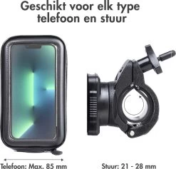 Accezz Telefoonhouder Fiets - GSM Houder Fiets - Telefoonhouder Fiets Waterdicht - 360° Rotatie - Universeel - Zwart -Fiets Serie Winkel 1200x1152 13