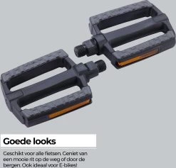 BBB Cycling SteadyRider Fietspedalen - Rubber Antislip - Stadsfiets & E-bike - Met Reflector - Zwart - BPD-44 -Fiets Serie Winkel 1200x1152 9