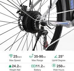 HITWAY Elektrische Fiets, 26 Inch, 250 W Motor, Li-batterij 36 V/11,2 Ah Ebike, Shimano 7 Versnellingen, Tot 35-90 Km -Fiets Serie Winkel 1200x1153 10