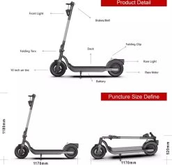 Suotu Elektrische Step M5 - 10 Inch Pro - E Scooter - 25 Km/u Speed 350W -Fiets Serie Winkel 1200x1153 12
