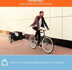 Mountee Rijwielaanhanger Trekker 130l 60kg Stalen Buis -Fiets Serie Winkel 1200x1159