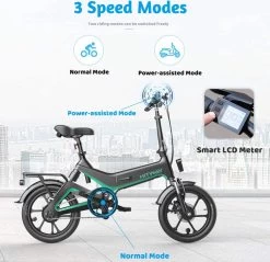 HITWAY Elektrische Fiets - Opvouwbare E-bike - 16 Inch-250W-2023 Model -Fiets Serie Winkel 1200x1160 12