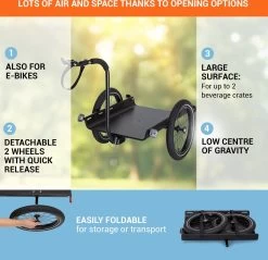 Cargo Bull Travel Aanhangwagen 40kg Fietsaanhanger Zwart/hout -Fiets Serie Winkel 1200x1160 5