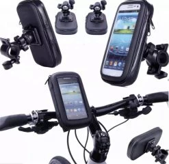 HiCHiCO Weather Resistant Bike Mount Size L 4.7” Van .7” Tot 6.7”, Fiets Motorfiets Telefoon Houder Waterdicht Fiets Phone Case Bag Voor All Smart Phone STAND