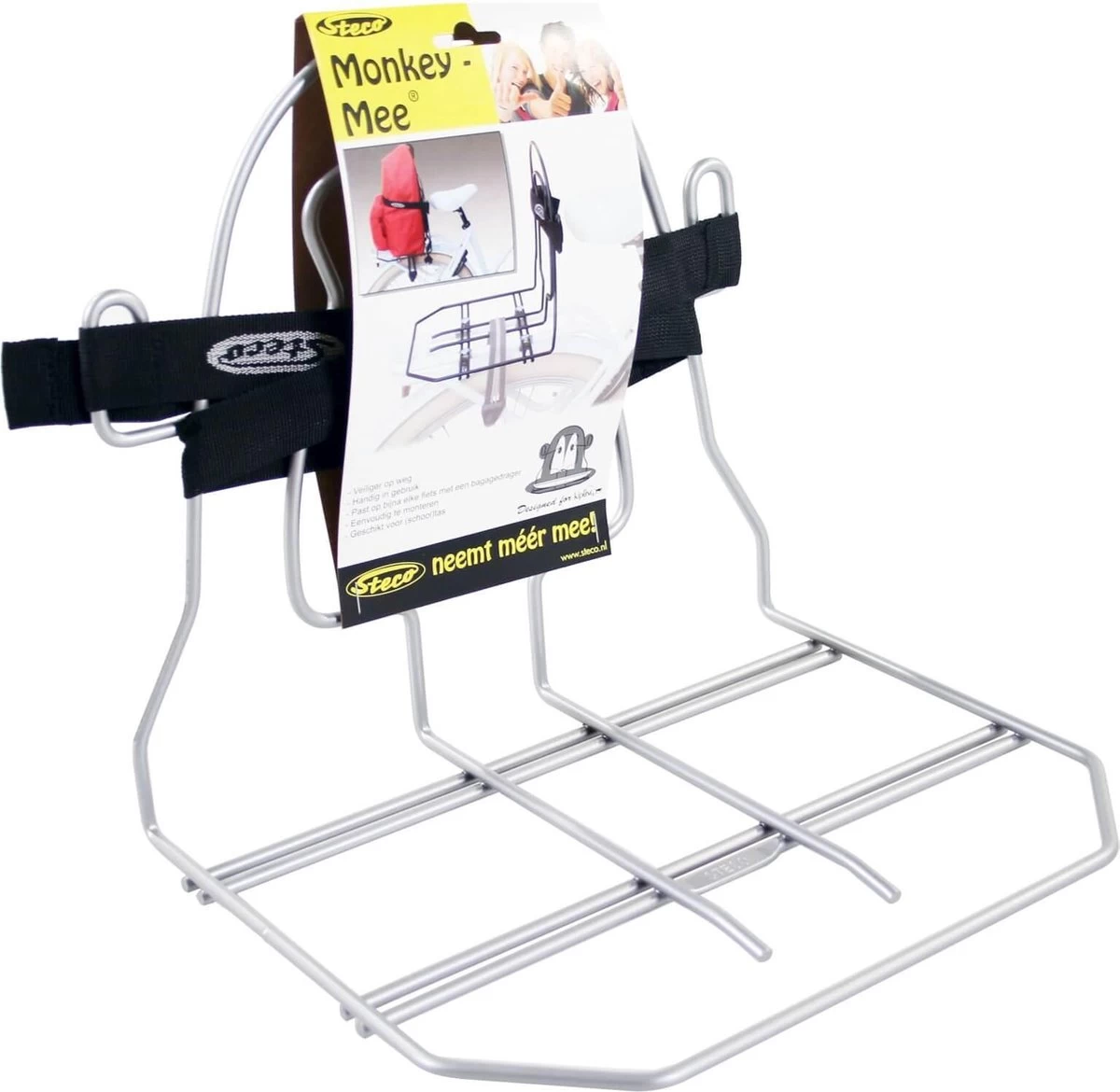 Steco Bagagedrager Verbreder Monkey-mee Staal - 31cm Breed - Zilver 1 Steco Bagagedrager Verbreder Monkey-mee Staal - 31cm Breed - Zilver