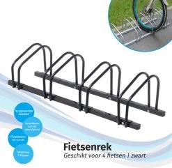 IVOL Fietsenrek 4 Fietsen 100 Cm PRO - Fietsenstandaard - Fiets Standaard - Zwart -Fiets Serie Winkel 1200x1171 6