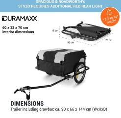 Mountee Rijwielaanhanger Trekker 130l 60kg Stalen Buis -Fiets Serie Winkel 1200x1171 7