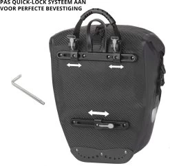 Dutch Mountains Enkele Fietstas | Sterke En 100% Waterdichte Fietstas En Schoudertas In 1 | 24 Liter | Carbon / Zwart -Fiets Serie Winkel 1200x1173