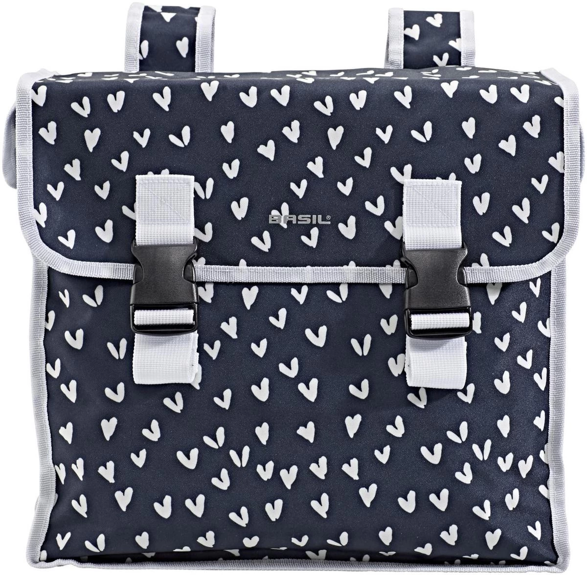 Basil Mara Dubbele Fietstas - Heart Dots - 35 Liter 7 Basil Mara Dubbele Fietstas - Heart Dots - 35 Liter - Afbeelding 7