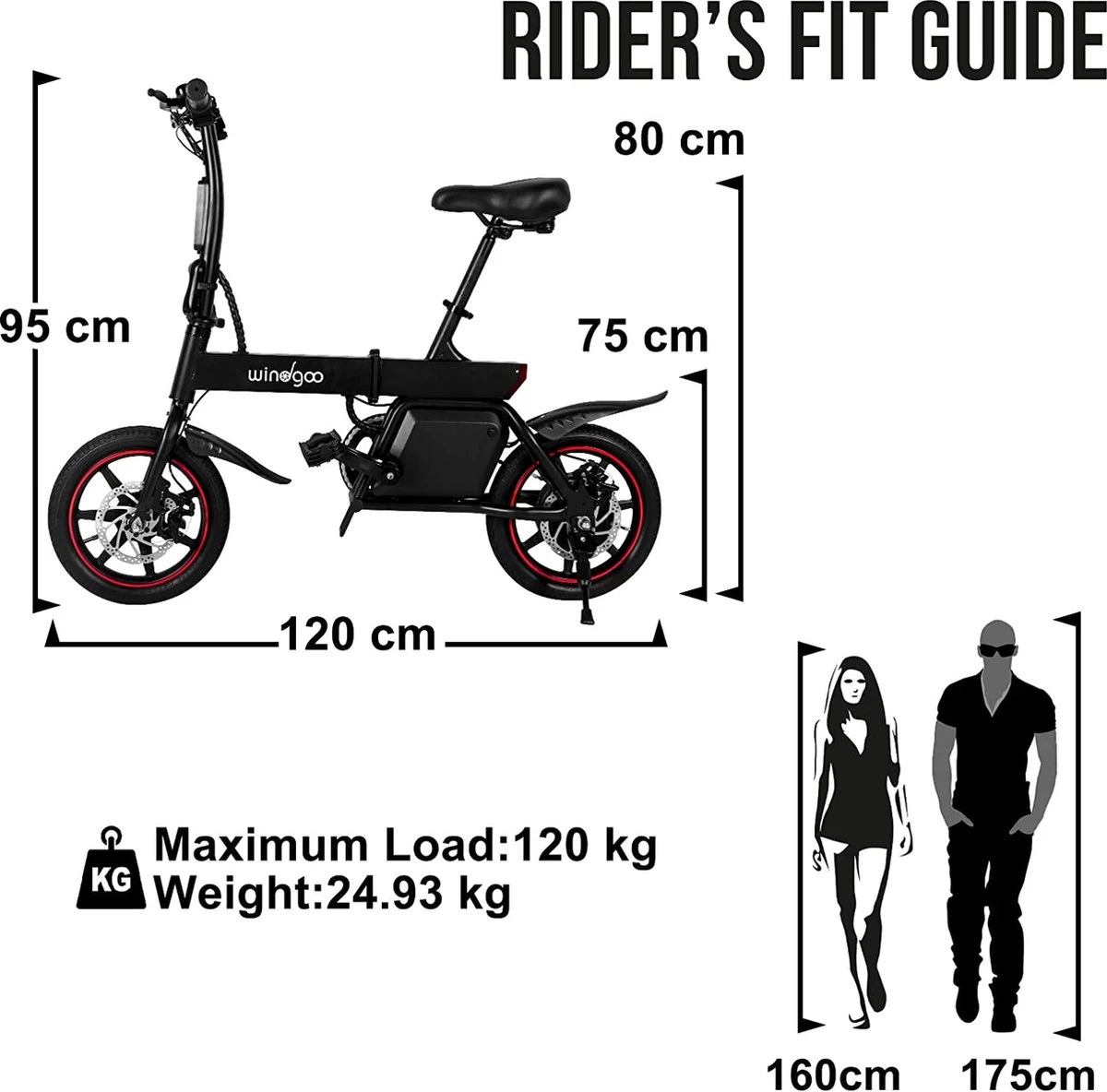 Windgoo B20 V3 - Elektrische Vouwfiets - E Bike - 250W 7.8Ah Batterij - APP IOS Android - 14 Inch - 25 KM/H - Zwart 11 Windgoo B20 V3 - Elektrische Vouwfiets - E Bike - 250W 7.8Ah Batterij - APP IOS Android - 14 Inch - 25 KM/H - Zwart - Afbeelding 11