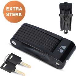 V.P.® Vouwslot – Fietsslot Met Houder – Fiets + E-Bike – 2 Sleutels - RVS