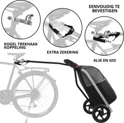 Shoppingcruiser 2 In 1 Boodschappentrolley Voor Achter De Fiets - Fietskar - Robuuste Boodschappenwagen - Allround Bagagekar -Fiets Serie Winkel 1200x1188 5